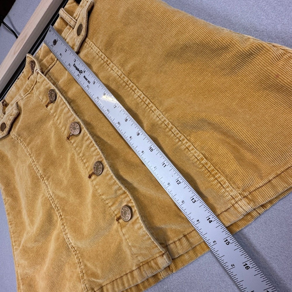BDG Urban Outfitters Mustard Corduroy Button Front Mini Skirt Retro Indie Boho 6 - Picture 6 of 7